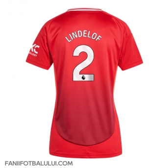 Manchester United Victor Lindelof #2 Tricou Fotbal Replică 2024-25 Femei Acasa